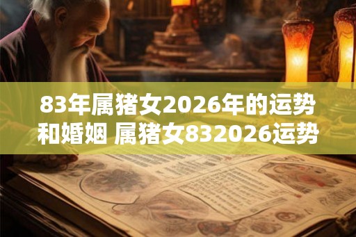 83年属猪女2026年的运势和婚姻 属猪女832026运势和婚姻如何 83年属猪女2026年的运势和婚姻 属猪女832026运势和婚姻如何