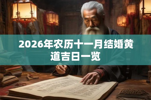 2026年农历十一月结婚黄道吉日一览