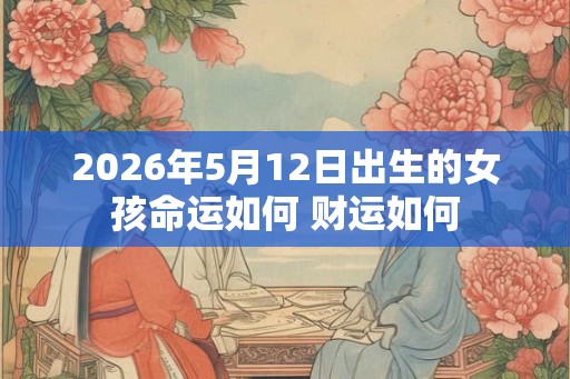 2026年5月12日出生的女孩命运如何 财运如何