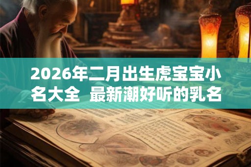 2026年二月出生虎宝宝小名大全  最新潮好听的乳名