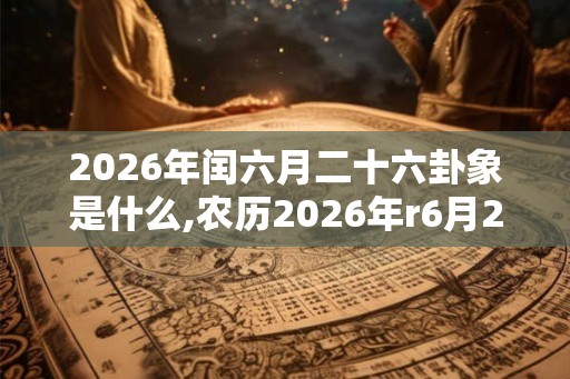 2026年闰六月二十六卦象是什么,农历2026年r6月26日卦象