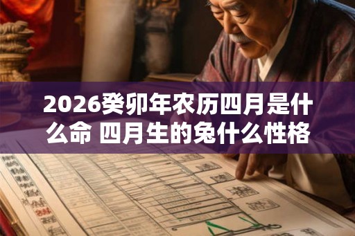 2026癸卯年农历四月是什么命 四月生的兔什么性格