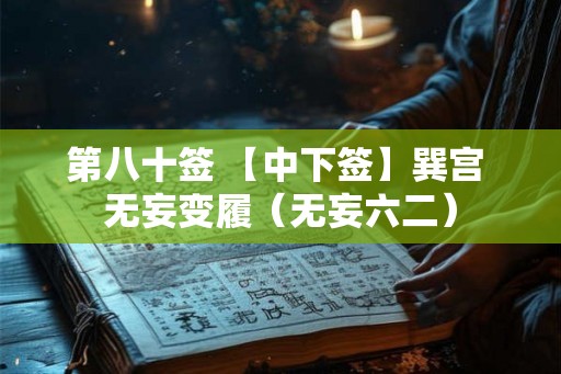 第八十签 【中下签】巽宫 无妄变履（无妄六二）