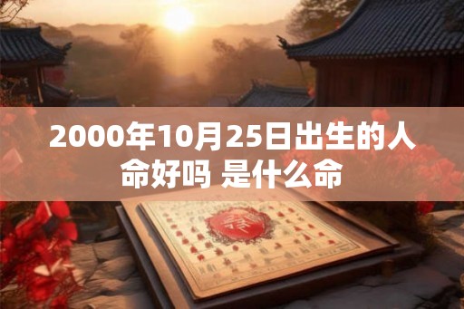2000年10月25日出生的人命好吗 是什么命