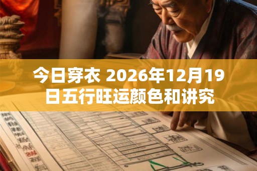 今日穿衣 2026年12月19日五行旺运颜色和讲究 今日穿衣 2026年12月19日五行旺运颜色和讲究