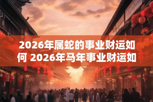 2026年属蛇的事业财运如何 2026年马年事业财运如何 2026年属蛇的事业财运如何 2026年马年事业财运如何