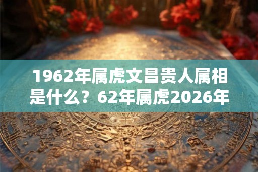 1962年属虎文昌贵人属相是什么？62年属虎2026年命好吗？