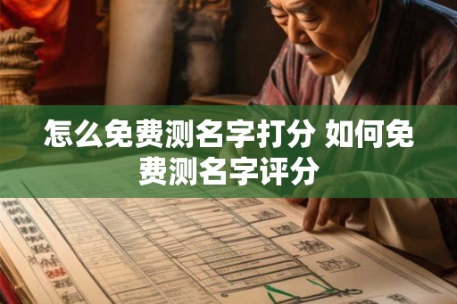 怎么免费测名字打分 如何免费测名字评分 怎么免费测名字打分 如何免费测名字评分