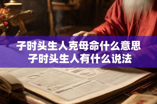 子时头生人克母命什么意思 子时头生人有什么说法