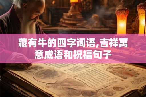 藏有牛的四字词语,吉祥寓意成语和祝福句子