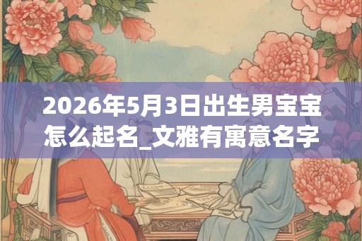 2026年5月3日出生男宝宝怎么起名_文雅有寓意名字