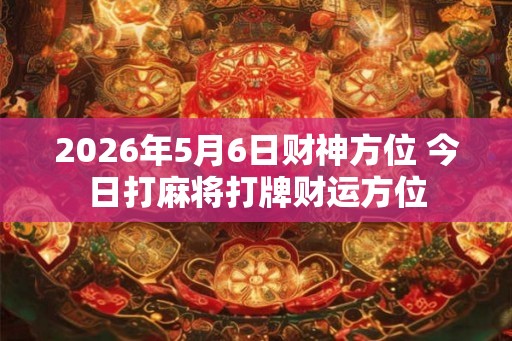 2026年5月6日财神方位 今日打麻将打牌财运方位