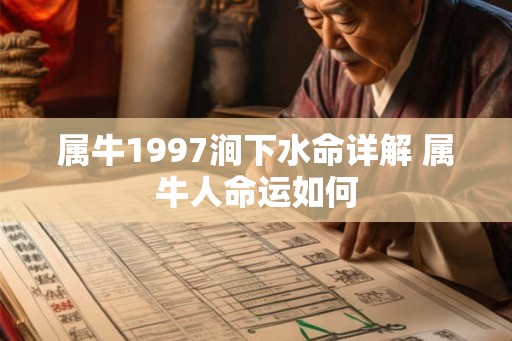 属牛1997涧下水命详解 属牛人命运如何