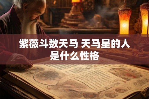 紫薇斗数天马 天马星的人是什么性格 紫薇斗数天马 天马星的人是什么性格