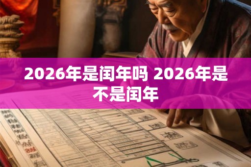 2026年是闰年吗 2026年是不是闰年