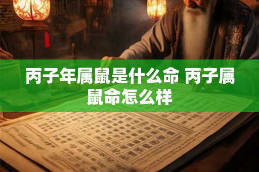 丙子年属鼠是什么命 丙子属鼠命怎么样