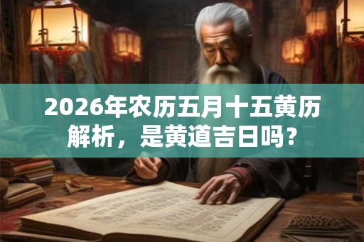 2026年农历五月十五黄历解析,是黄道吉日吗? 2026年农历五月十五黄历解析,是黄道吉日吗?