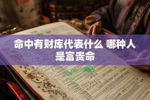 命中有财库代表什么 哪种人是富贵命 命中有财库代表什么 哪种人是富贵命