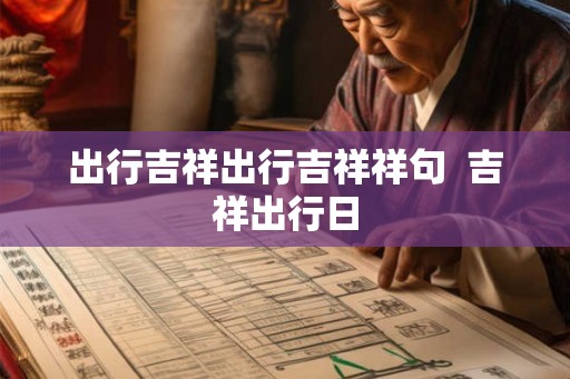 出行吉祥出行吉祥祥句  吉祥出行日