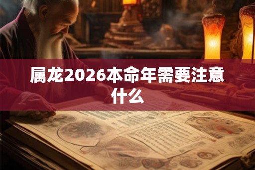 属龙2026本命年需要注意什么