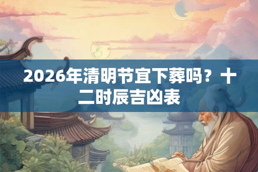 2026年清明节宜下葬吗？十二时辰吉凶表