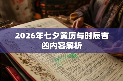 2026年七夕黄历与时辰吉凶内容解析