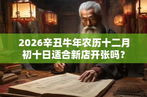 2026辛丑牛年农历十二月初十日适合新店开张吗？