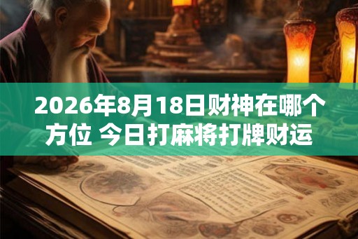 2026年8月18日财神在哪个方位 今日打麻将打牌财运方位