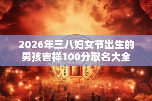 2026年三八妇女节出生的男孩吉祥100分取名大全