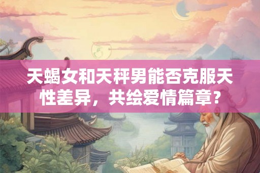 天蝎女和天秤男能否克服天性差异，共绘爱情篇章？