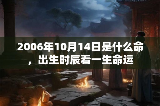 2006年10月14日是什么命，出生时辰看一生命运