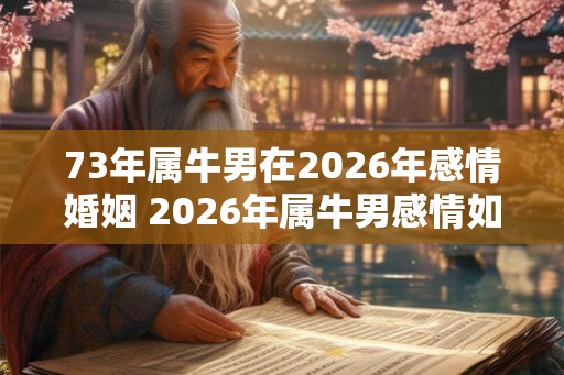 73年属牛男在2026年感情婚姻 2026年属牛男感情如何 73年属牛男在2026年感情婚姻 2026年属牛男感情如何