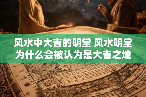 风水中大吉的明堂 风水明堂为什么会被认为是大吉之地
