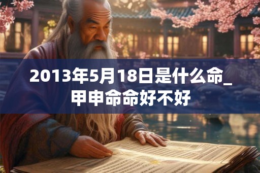 2013年5月18日是什么命_甲申命命好不好