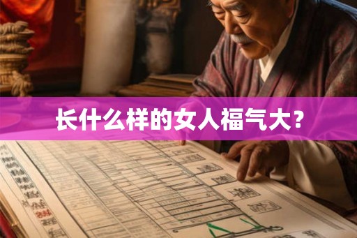 长什么样的女人福气大？