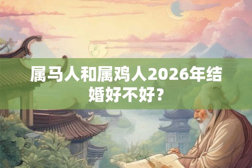 属马人和属鸡人2026年结婚好不好？