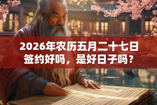 2026年农历五月二十七日签约好吗，是好日子吗？