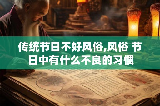 传统节日不好风俗,风俗 节日中有什么不良的习惯