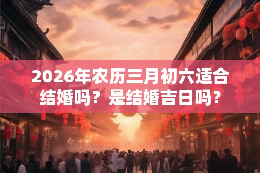 2026年农历三月初六适合结婚吗?是结婚吉日吗? 2026年农历三月初六适合结婚吗?是结婚吉日吗?