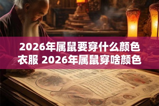2026年属鼠要穿什么颜色衣服 2026年属鼠穿啥颜色
