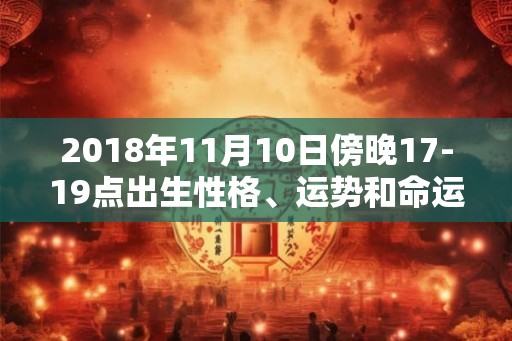 2018年11月10日傍晚17-19点出生性格、运势和命运