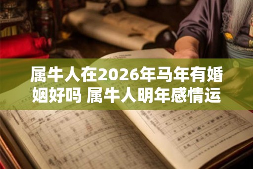 属牛人在2026年马年有婚姻好吗 属牛人明年感情运势如何