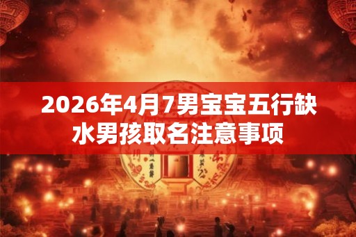 2026年4月7男宝宝五行缺水男孩取名注意事项