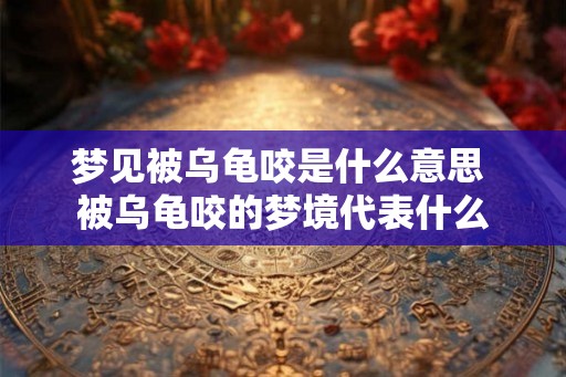 梦见被乌龟咬是什么意思 被乌龟咬的梦境代表什么