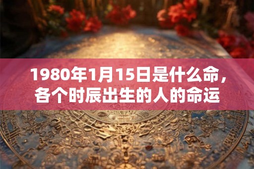 1980年1月15日是什么命，各个时辰出生的人的命运