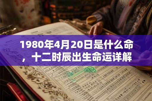 1980年4月20日是什么命，十二时辰出生命运详解