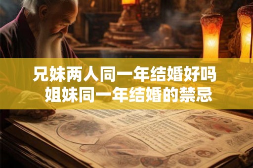 兄妹两人同一年结婚好吗 姐妹同一年结婚的禁忌 兄妹两人同一年结婚好吗 姐妹同一年结婚的禁忌