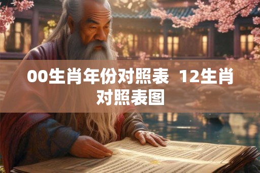 00生肖年份对照表  12生肖对照表图