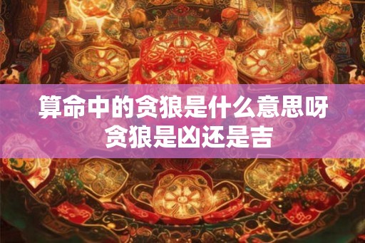 算命中的贪狼是什么意思呀  贪狼是凶还是吉