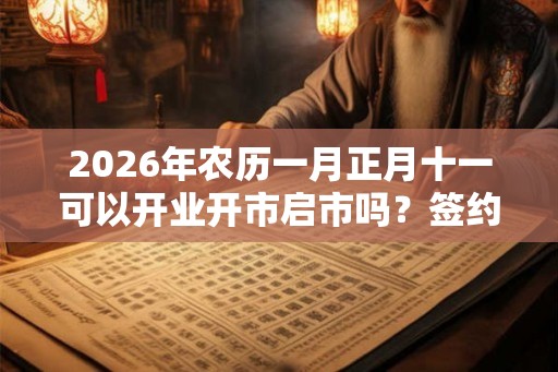 2026年农历一月正月十一可以开业开市启市吗？签约好不好？